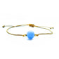 Blue Angelite Minimalist Bracelet - Peace