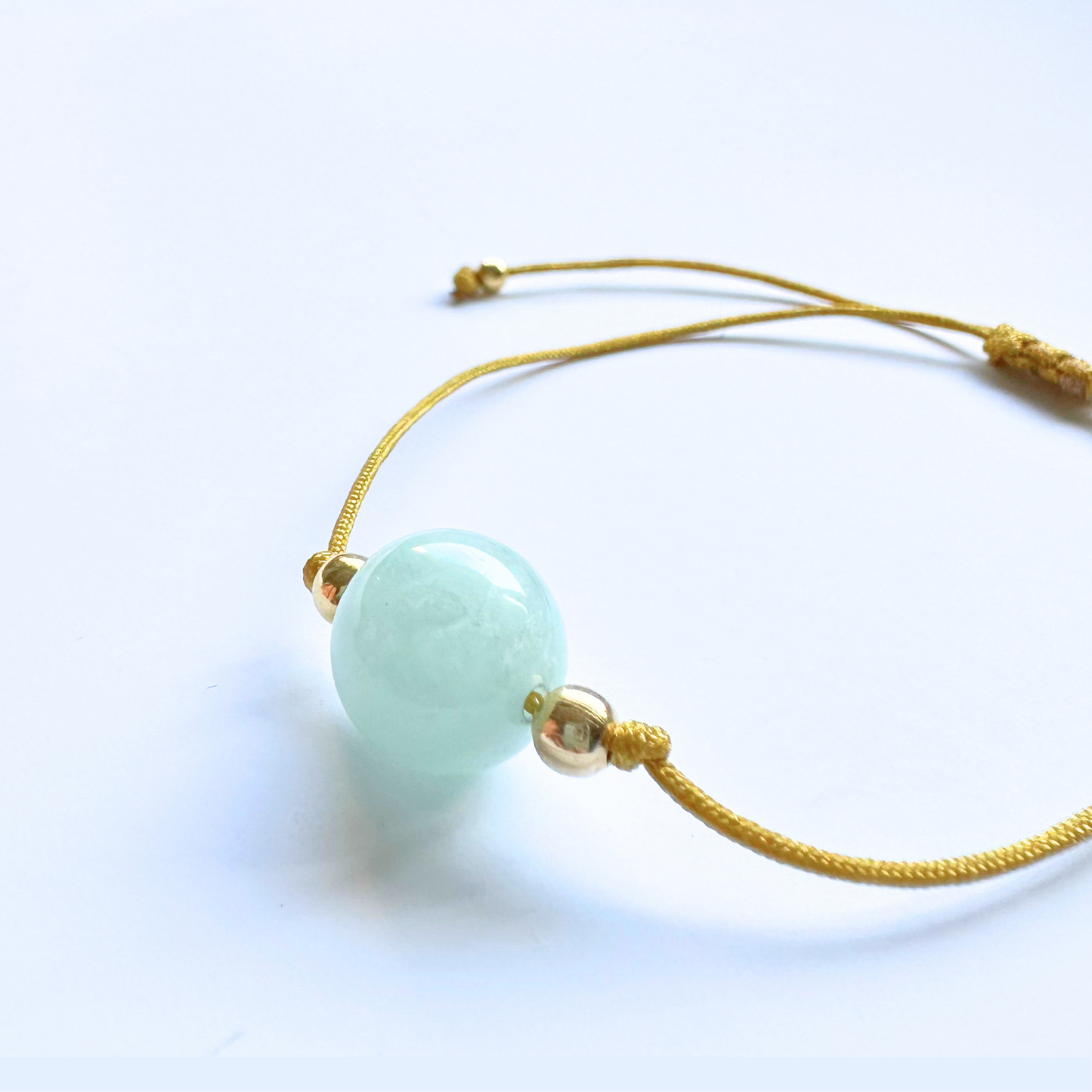 Green Angelite Minimalist Bracelet - Peace