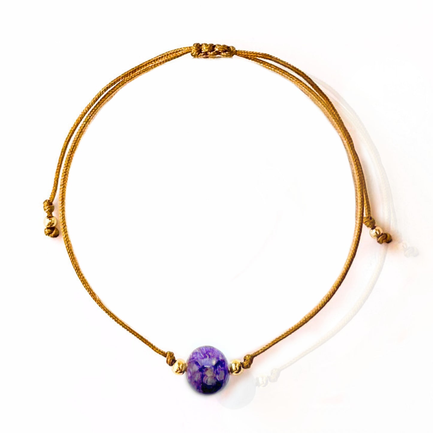 Charoite Minimalist Bracelet - Anxiety