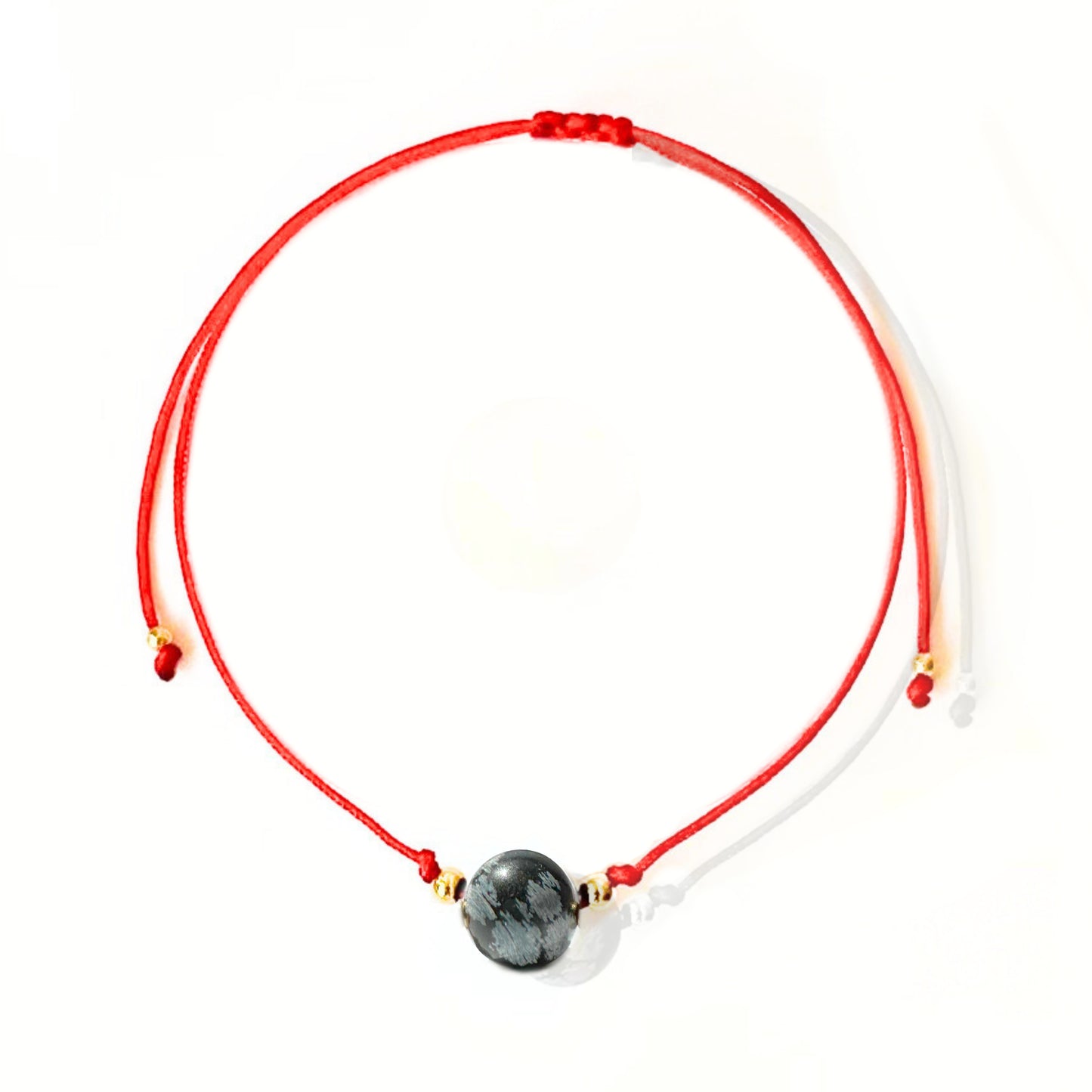 Snowy Obsidian Minimalist Bracelet - Problem Solving