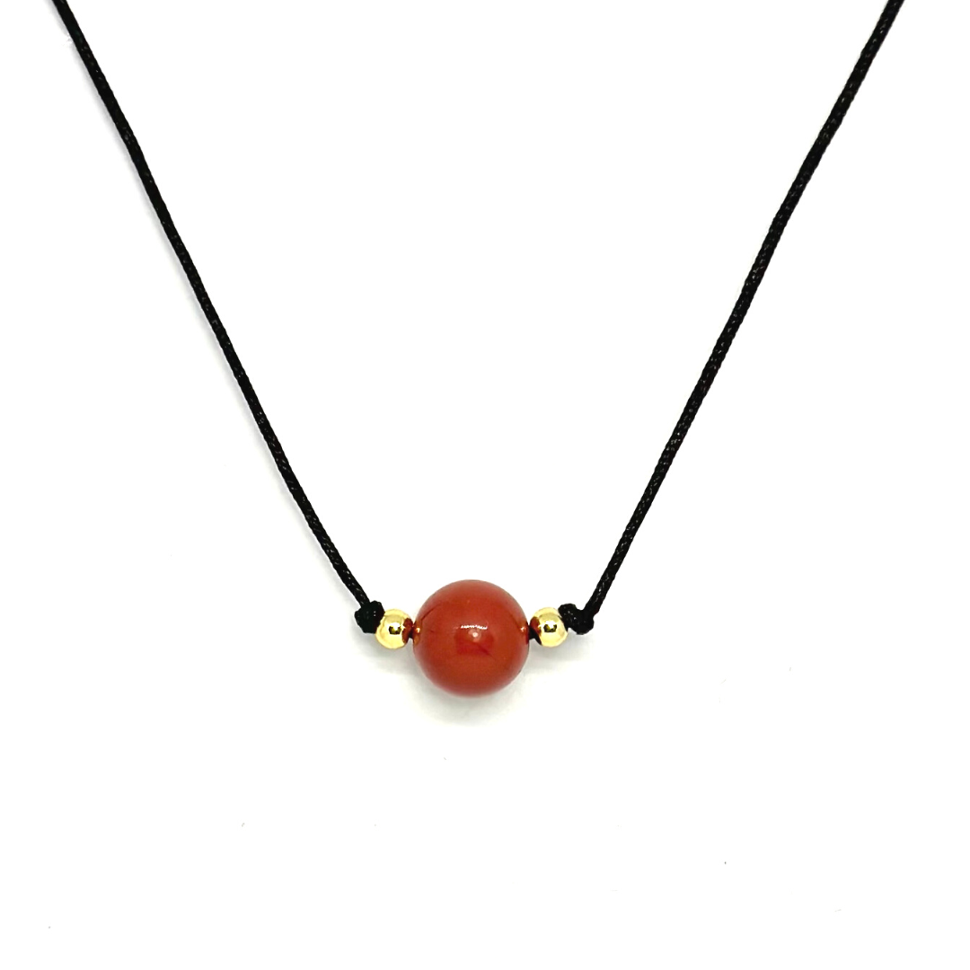 Red Jasper Minimalist Necklace - Protection