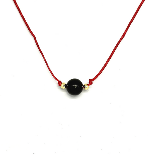 Black Tourmaline Minimalist Necklace - Karmic