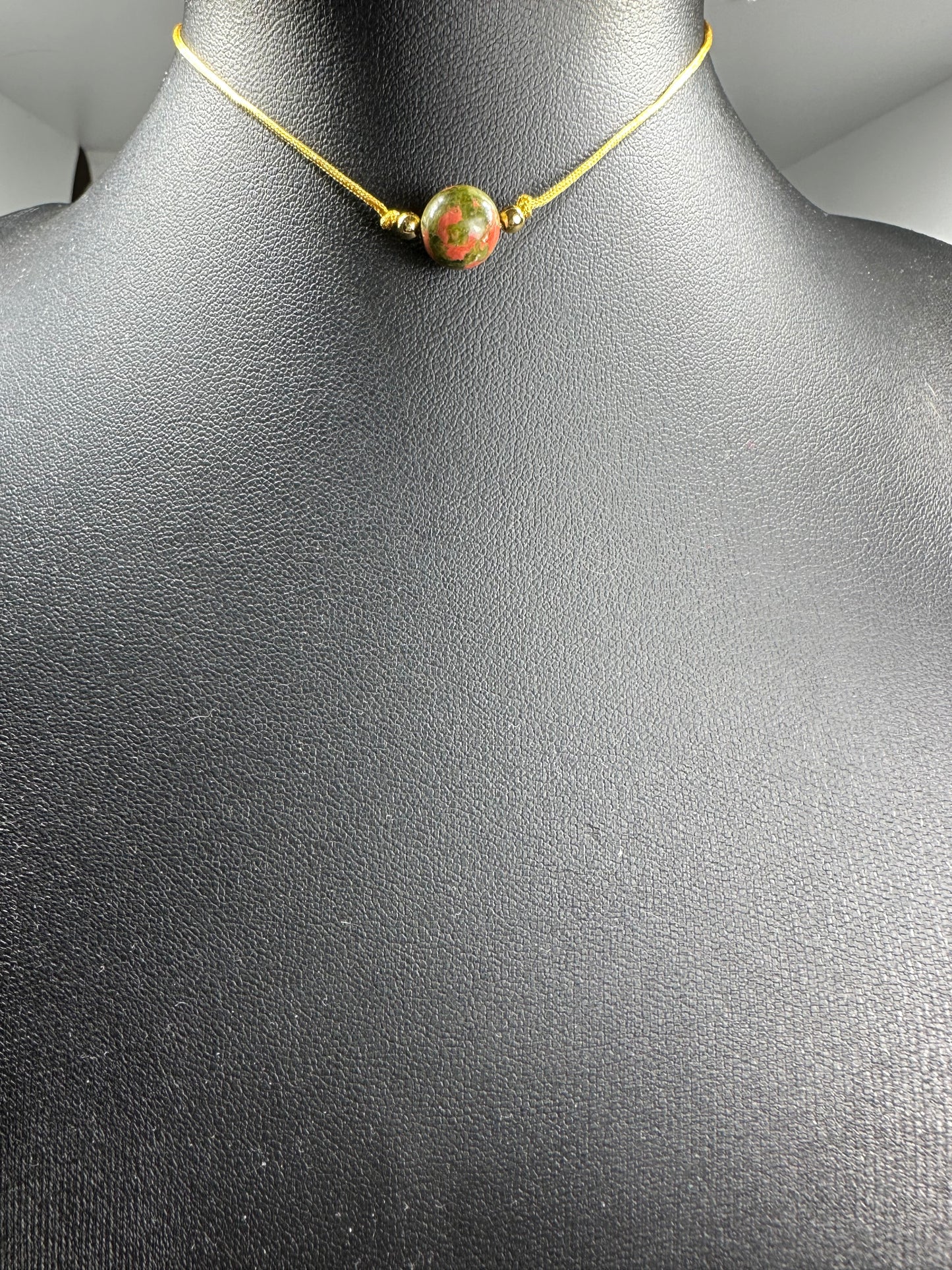 Unakite Minimalist Necklace - Sleep