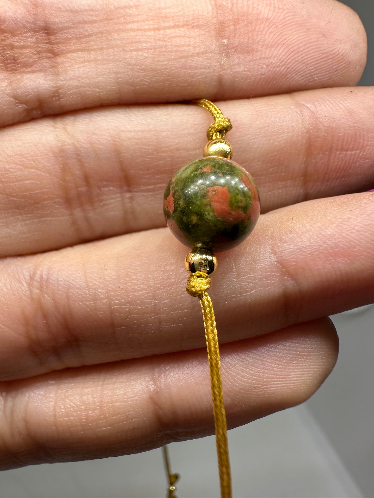 Unakite Minimalist Necklace - Sleep