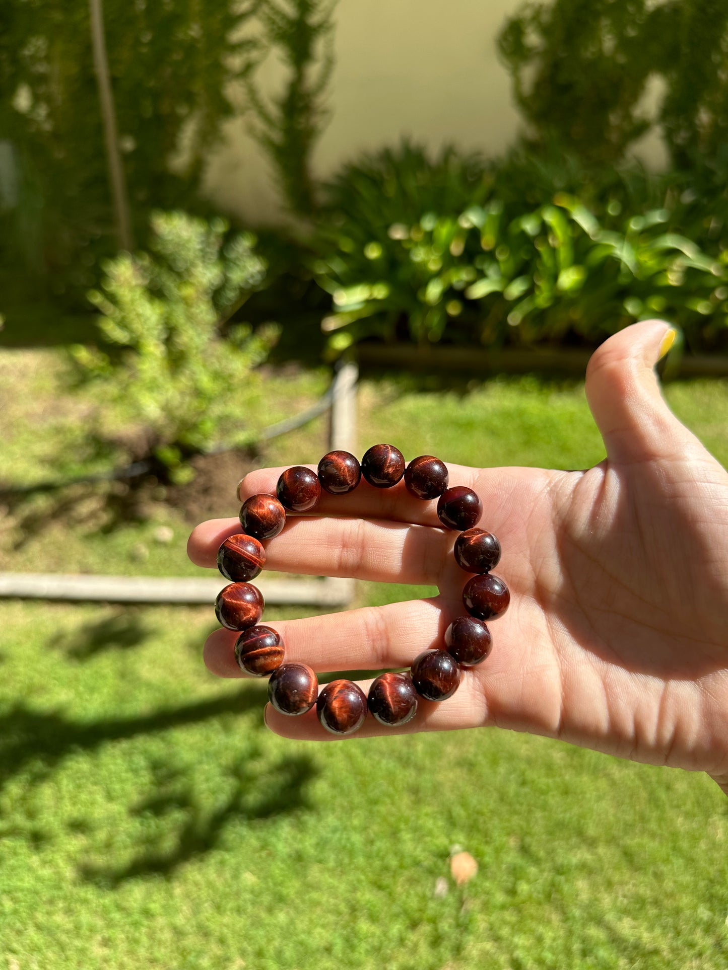 Red Tiger Eye Minimalist Bracelet - Money