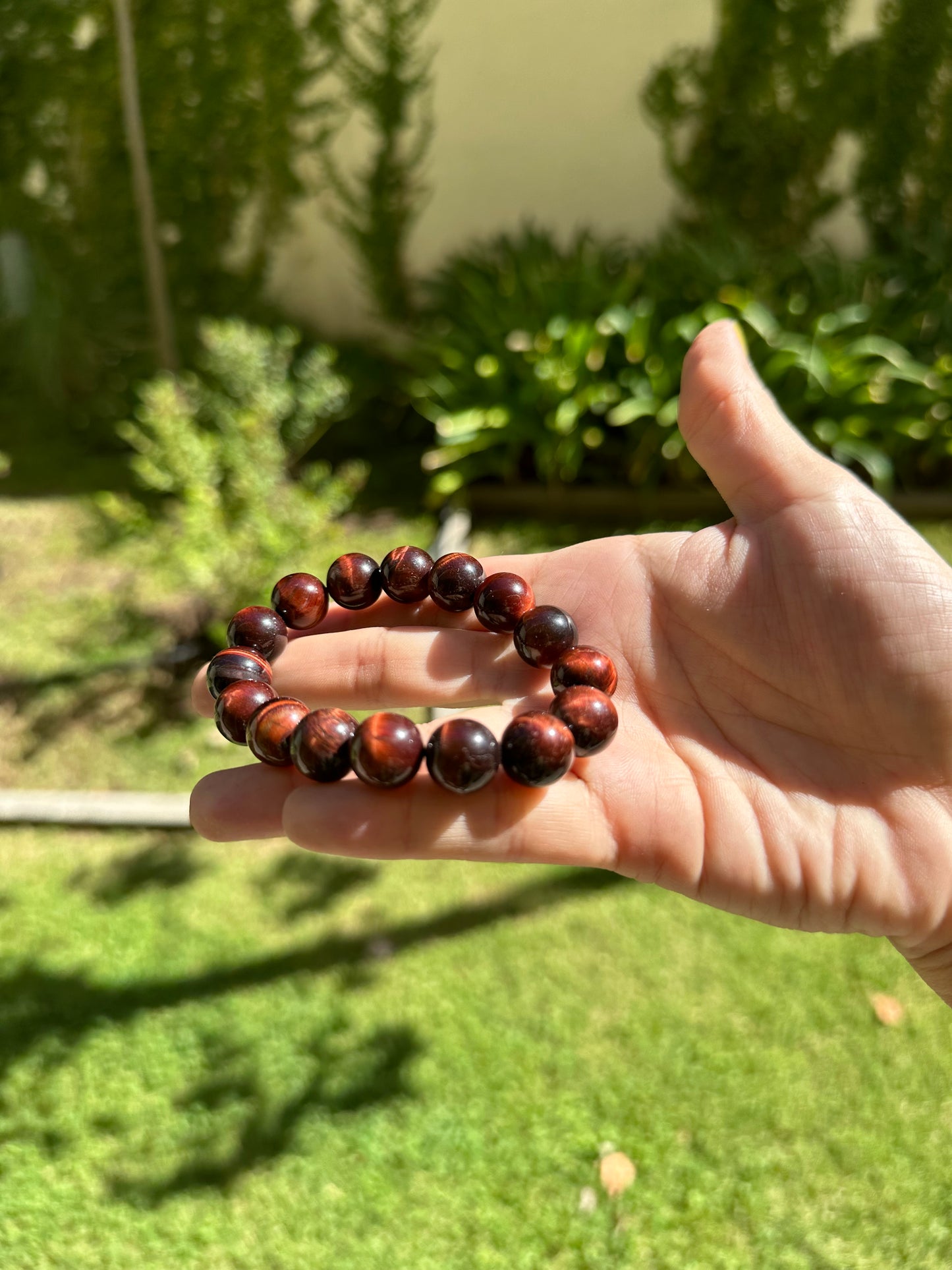 Red Tiger Eye Minimalist Bracelet - Money