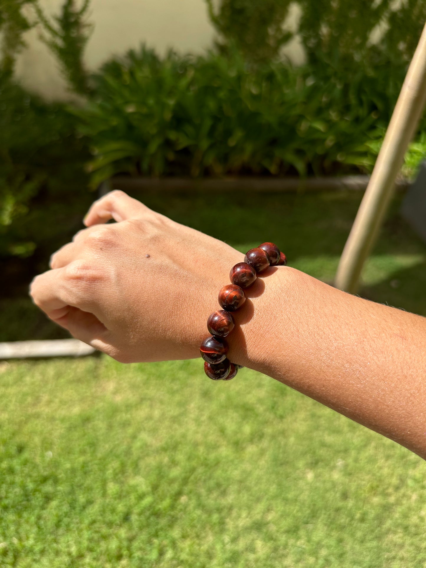 Red Tiger Eye Minimalist Bracelet - Money